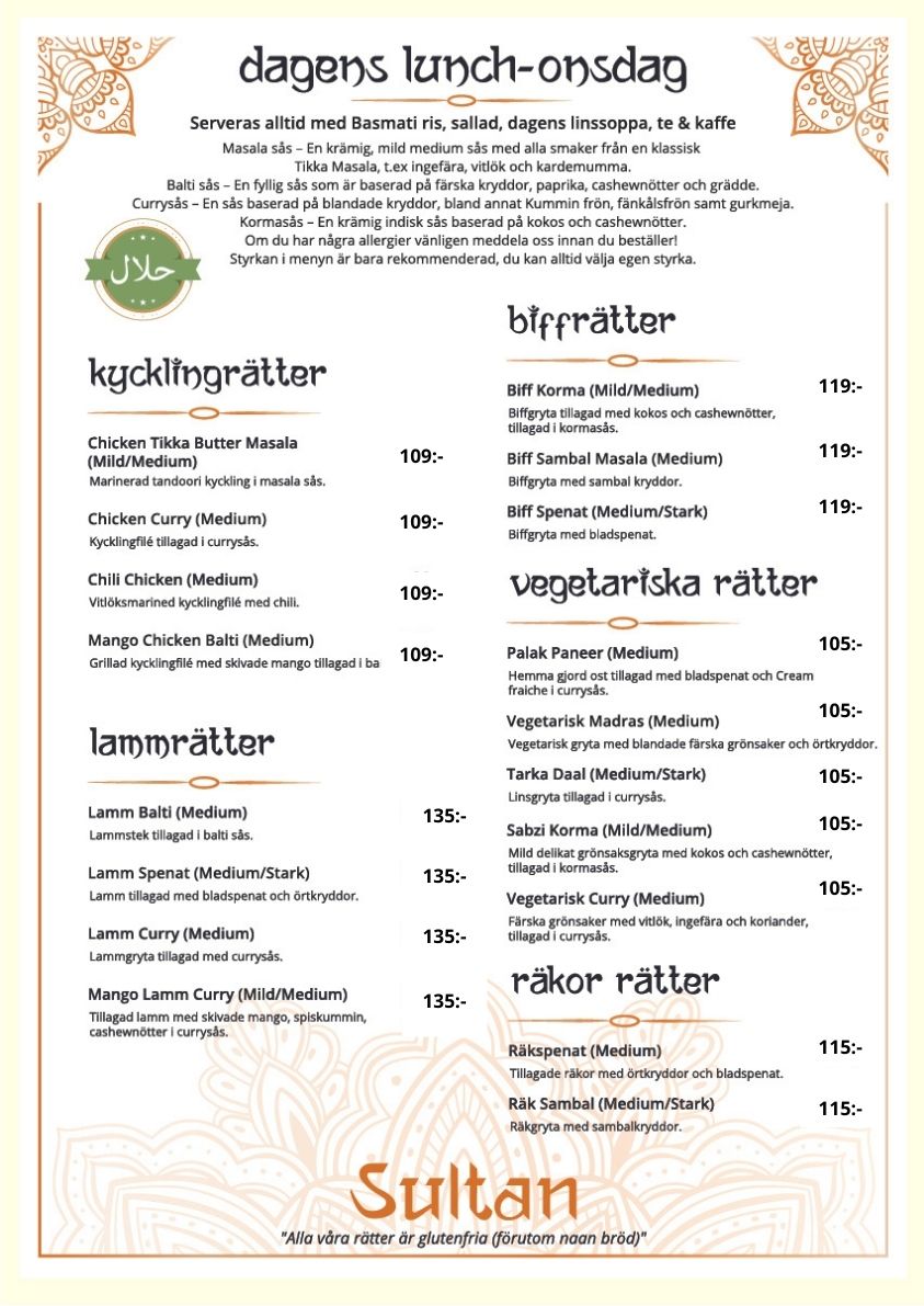 Lunch Onsdag