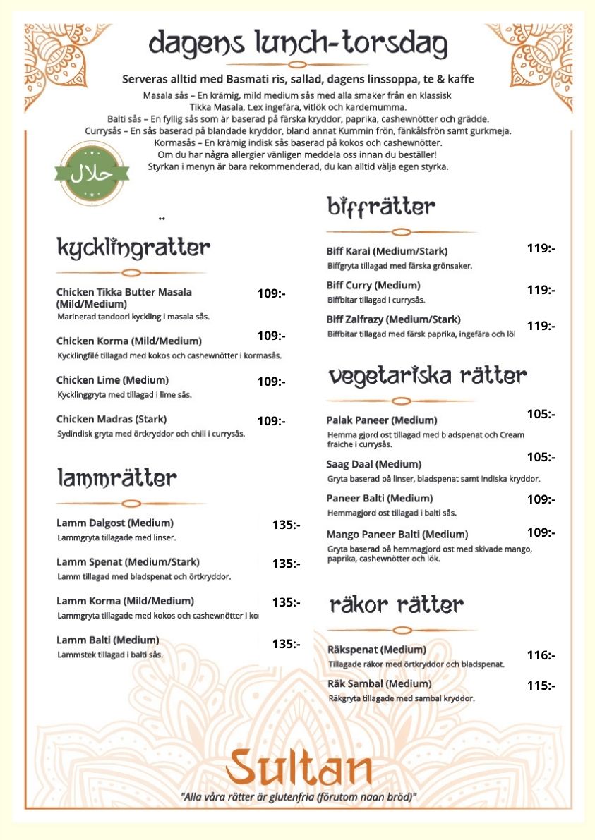 Lunch Torsdag